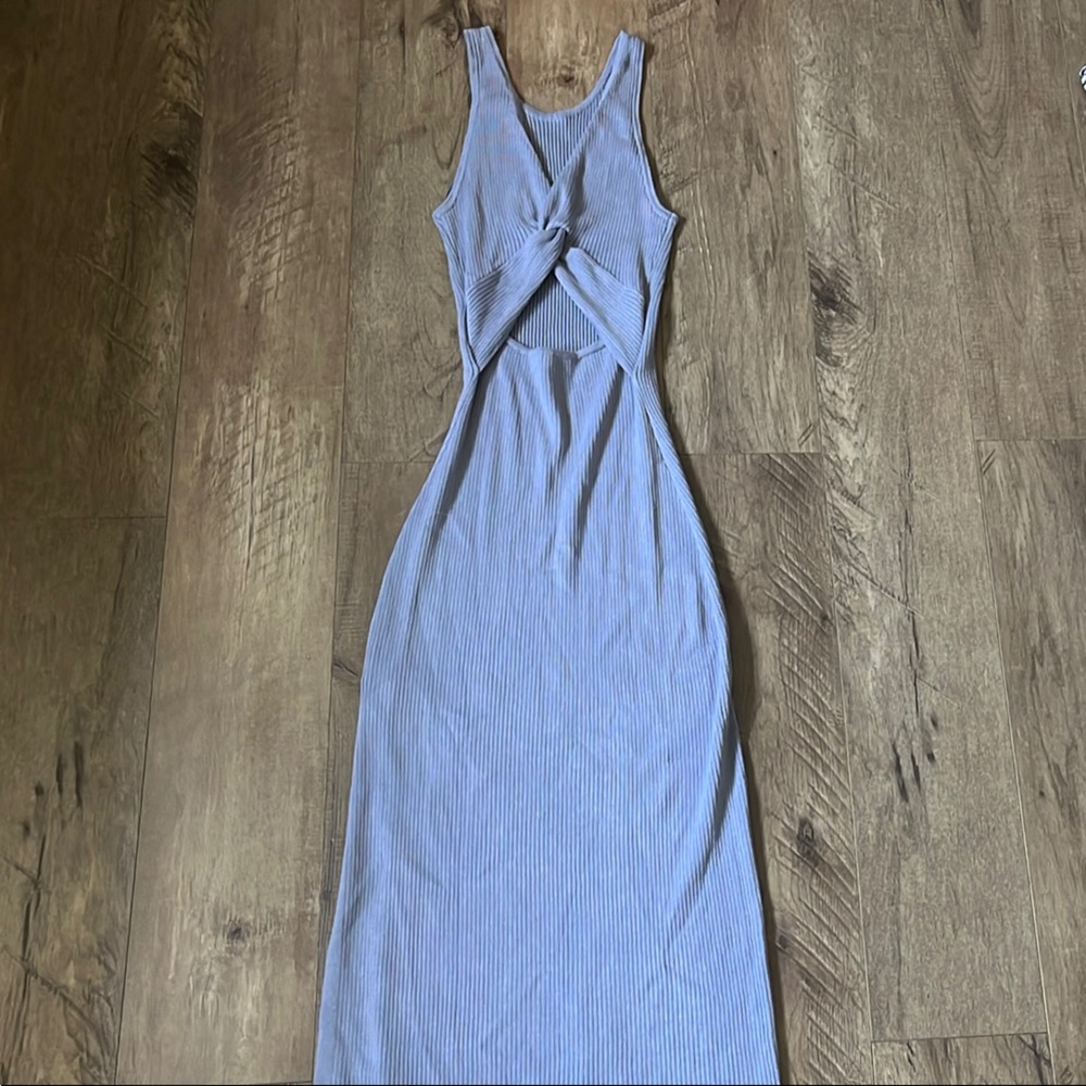 Freshman 1996 Ribbed Knit Dress in Blue